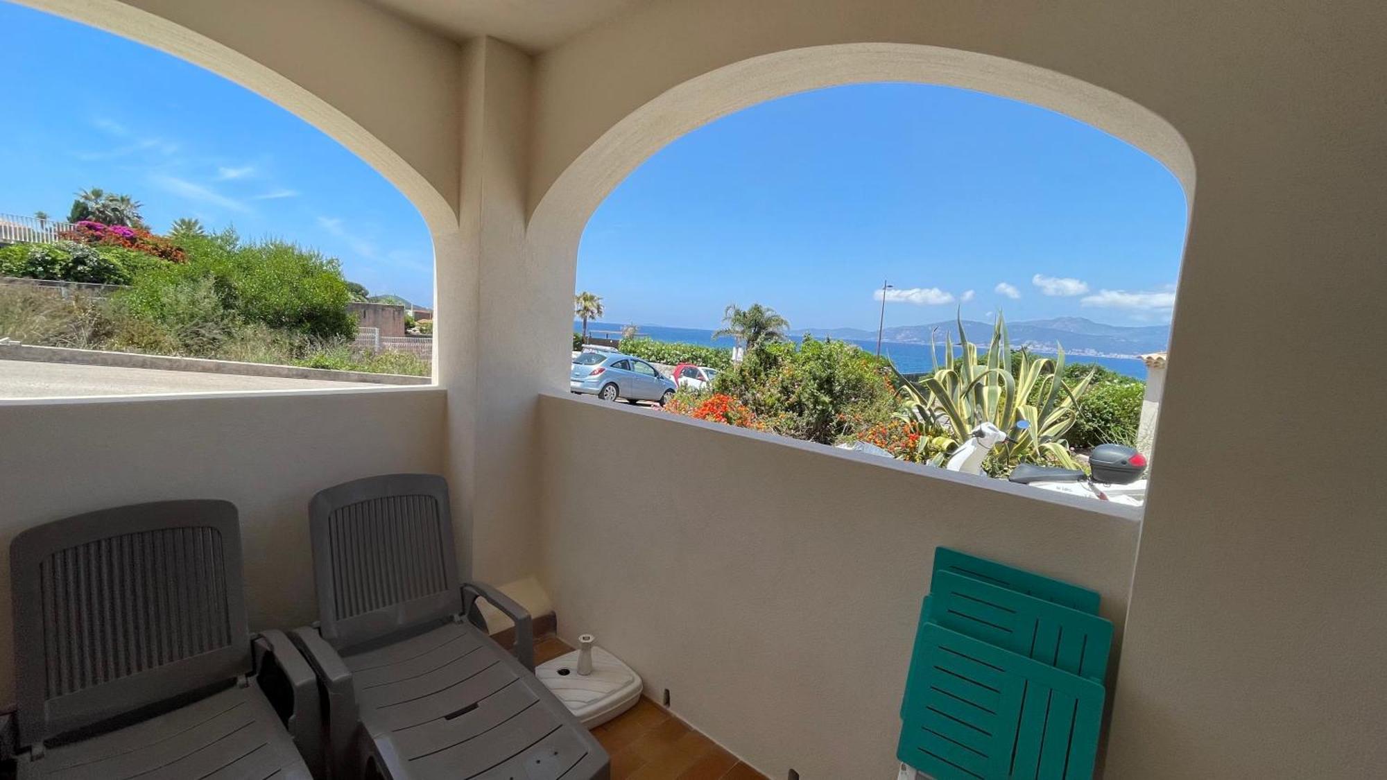 Vue Mer Panoramique Plage 50M Porticcio Corse Exteriör bild